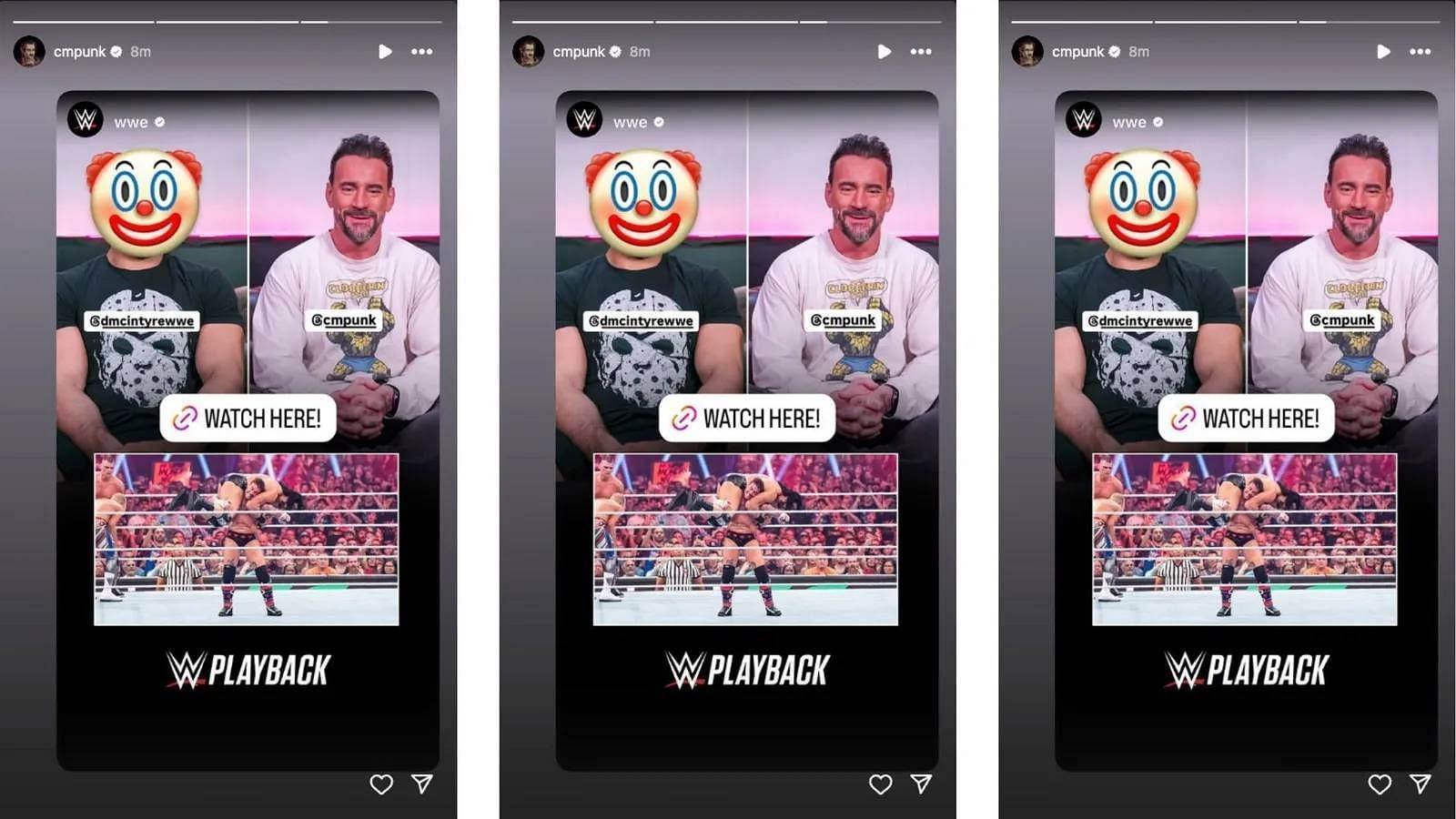 Screengrab of CM Punk's Instagram Story (Credit: Punk's Instagram)